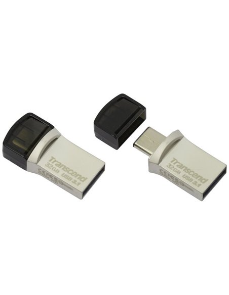 USB Flash накопитель Transcend JetFlash 890, 32Гб, Серебристый