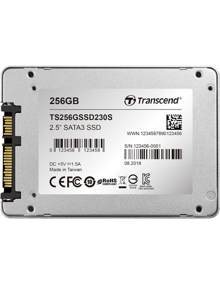 Накопитель SSD Transcend SSD230S, 256Гб, TS256GSSD230S