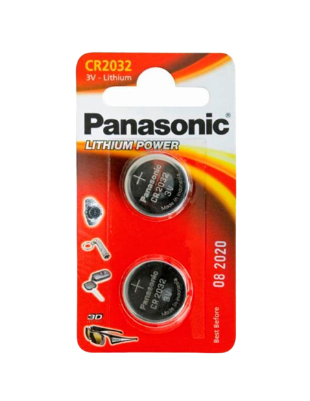 Дисковые батарейки Panasonic CR-2032EL, CR2032, , 2шт.