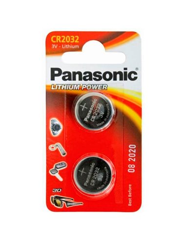 Дисковые батарейки Panasonic CR-2032EL, CR2032, , 2шт.