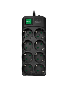 Prelungitor electric SVEN SV-021603, 8 Prize, 1,8m, Negru