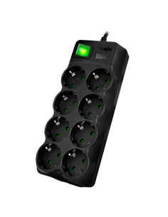 Prelungitor electric SVEN SV-021603, 8 Prize, 1,8m, Negru 2