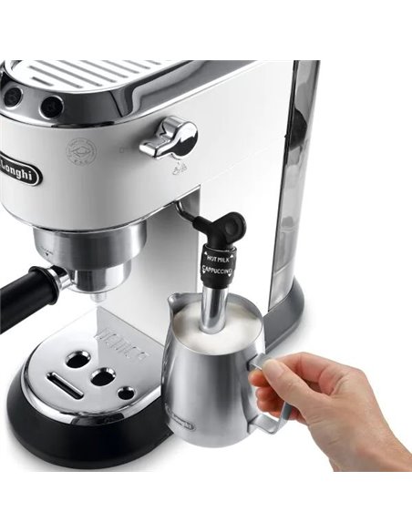 Кофеварка рожковая DeLonghi Dedica Pump Espresso, 1300Вт, Белый