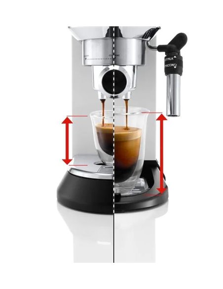 Cafetiera manuala DeLonghi Dedica Pump Espresso, 1300W, Alb