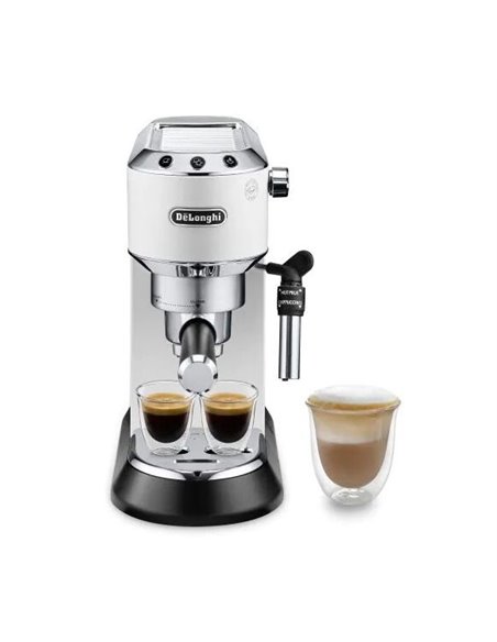 Кофеварка рожковая DeLonghi Dedica Pump Espresso, 1300Вт, Белый