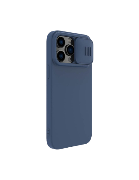 Husă Nillkin iPhone 14 Pro Max, CamShield Silky Silicone, Albastru