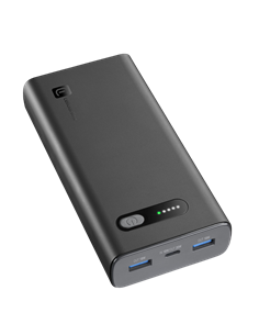Портативное зарядное устройство Cellularline Fast PD 20Вт, 20000мА·ч, Чёрный