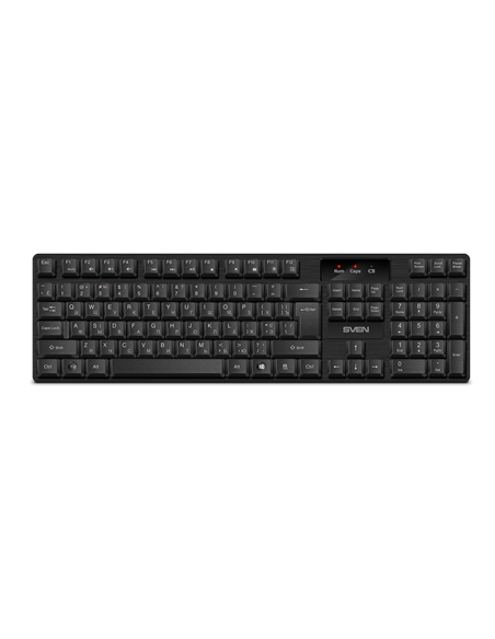 Tastatură SVEN KB-C2300W, Fără fir, Negru