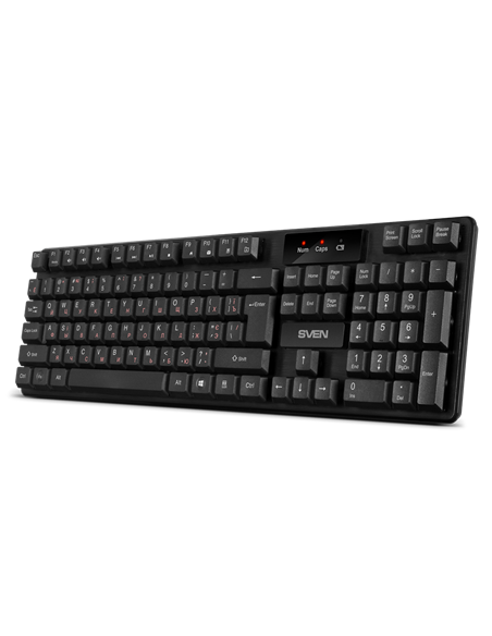 Tastatură SVEN KB-C2300W, Fără fir, Negru
