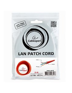 Патч-корд Cablexpert PP6U-3M/R, Cat6 UTP, 3м, Красный 2