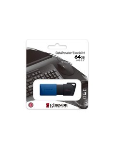 USB Flash накопитель Kingston DataTraveler Exodia M, 64Гб, Черный/Синий 2