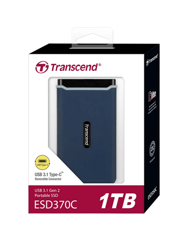 SSD portabil extern Transcend ESD370C, 1 TB, Albastru Marin (TS1TESD370C)
