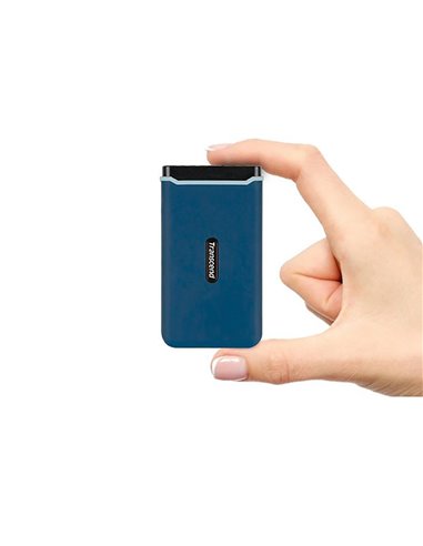SSD portabil extern Transcend ESD370C, 1 TB, Albastru Marin (TS1TESD370C)