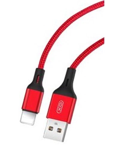 Кабель для зарядки и синхронизации XO NB143, USB Type-A/Lightning, 2м, Красный