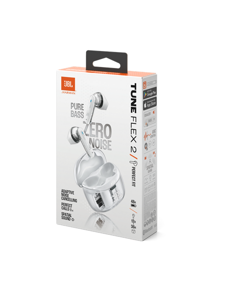 Наушники JBL Tune Flex 2 Ghost, Белый