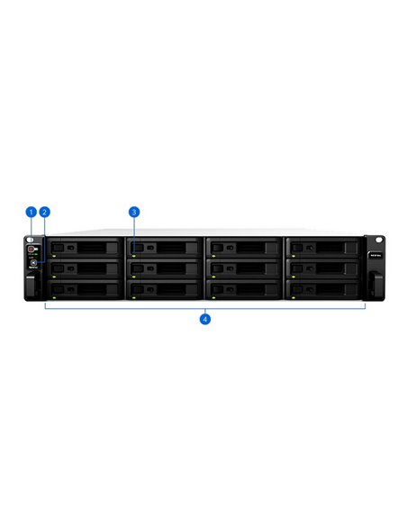 Stocare atașată la rețea SYNOLOGY RS3618xs, Gri