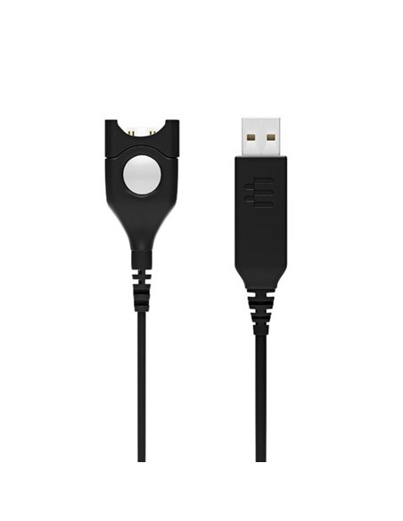 Аудиокабель EPOS USB-ED 01, USB Type-A - ED (Легкое отсоединение), Чёрный