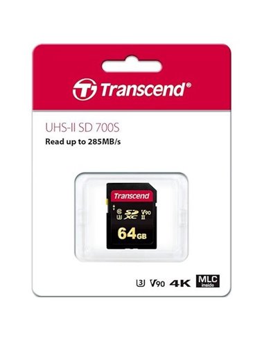 Карта памяти Transcend SDXC Class 10, 64Гб (TS64GSDC700S)