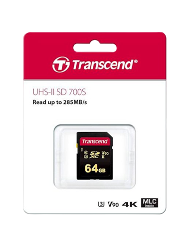 Карта памяти Transcend SDXC Class 10, 64Гб (TS64GSDC700S)