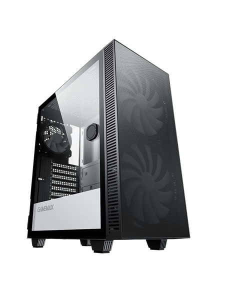Carcasă PC Gamemax Aero, Midi-Tower, Fără PSU, Negru