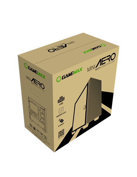 Компьютерный корпус Gamemax Aero, Midi-Tower, Без блока питания, Чёрный