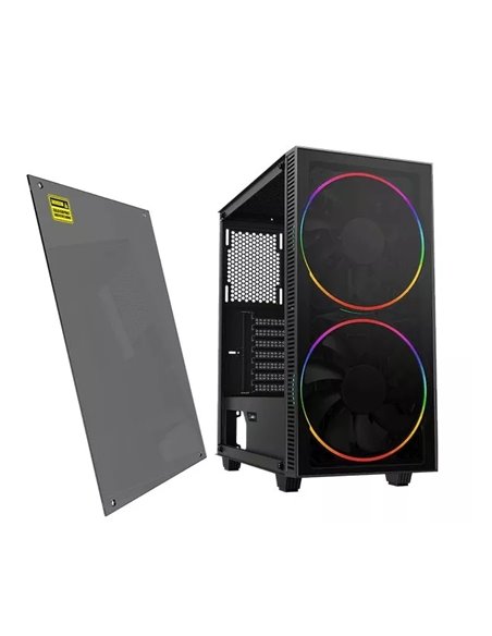 Carcasă PC Gamemax Aero, Midi-Tower, Fără PSU, Negru