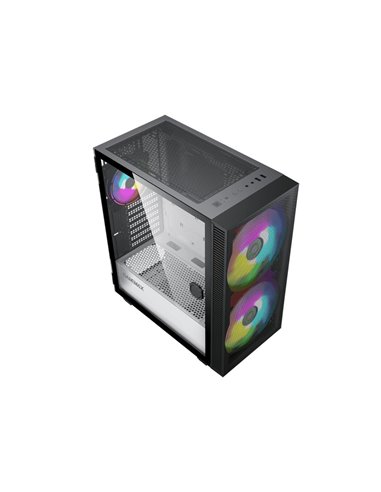 Carcasă PC Gamemax Aero, Midi-Tower, Fără PSU, Negru