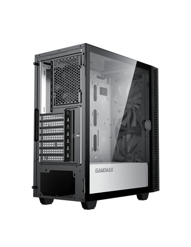 Carcasă PC Gamemax Aero, Midi-Tower, Fără PSU, Negru