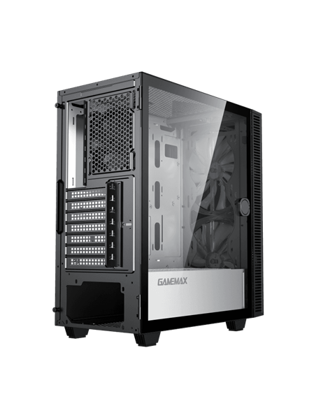 Carcasă PC Gamemax Aero, Midi-Tower, Fără PSU, Negru