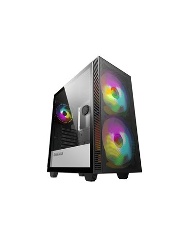 Carcasă PC Gamemax Aero, Midi-Tower, Fără PSU, Negru