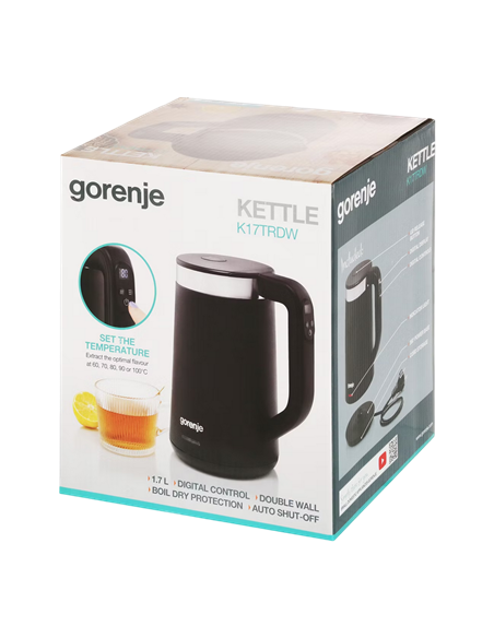 Электрочайник Gorenje K17TRDW, Чёрный