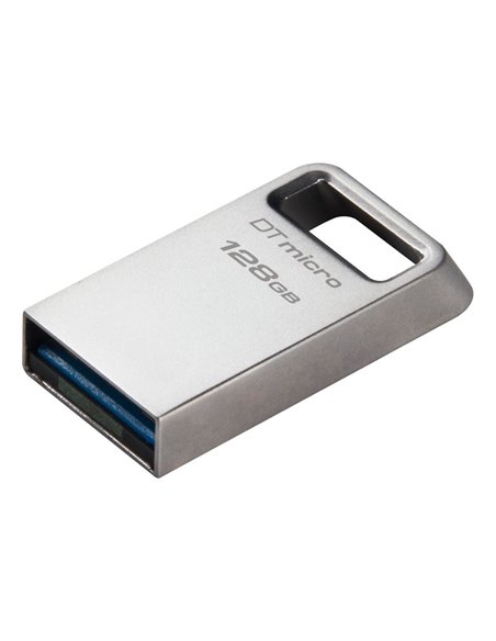 USB Flash накопитель Kingston DataTraveler Micro, 128Гб, Серебристый