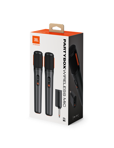 Микрофон для живого исполнения JBL PartyBox Wireless Microphones, Беспроводной, Чёрный