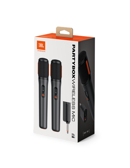 Microfon vocal JBL PartyBox Wireless Microphones, Fără fir, Negru