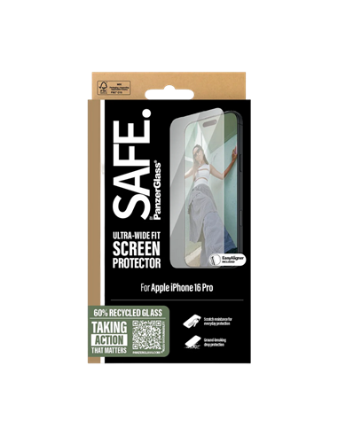 Защитное стекло PanzerGlass SAFE. UWF for iPhone 16 Pro, Прозрачный