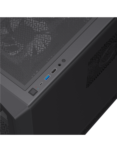 Carcasă PC Gamemax Vista COC AB, Midi-Tower, Fără PSU, Negru