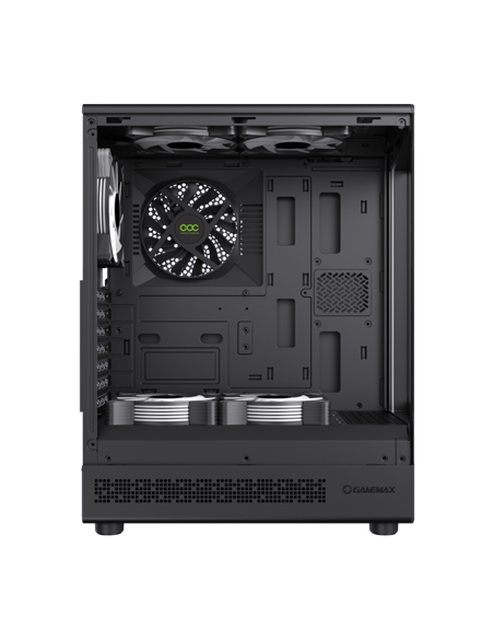 Carcasă PC Gamemax Vista COC AB, Midi-Tower, Fără PSU, Negru