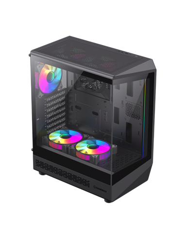 Компьютерный корпус Gamemax Vista COC AB, Midi-Tower, Без блока питания, Чёрный
