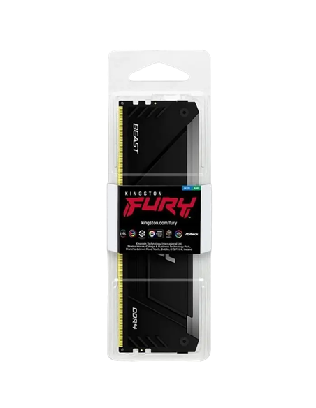 Memorie RAM Kingston FURY Beast RGB, DDR4 SDRAM, 3200 MHz, 16GB, KF432C16BB12A/16