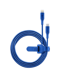 Cablu încărcare și sincronizare Cellularline Satellite MFI, USB Type-C/Lightning, 1m, Albastru