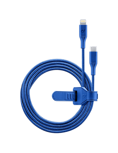 Cablu încărcare și sincronizare Cellularline Satellite MFI, USB Type-C/Lightning, 1m, Albastru