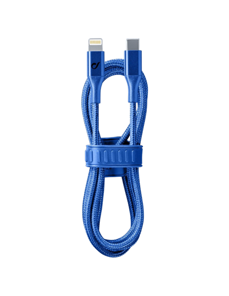 Кабель для зарядки и синхронизации Cellularline Satellite MFI, USB Type-C/Lightning, 1м, Синий