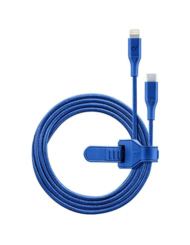 Кабель для зарядки и синхронизации Cellularline Satellite MFI, USB Type-C/Lightning, 1м, Синий