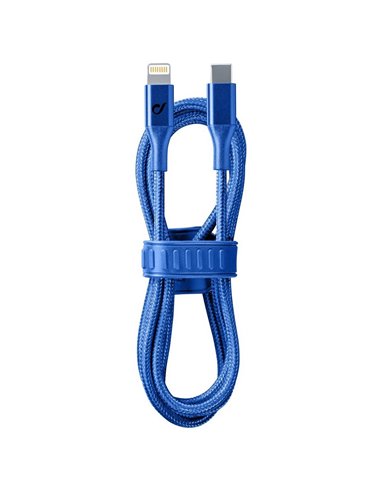 Cablu încărcare și sincronizare Cellularline Satellite MFI, USB Type-C/Lightning, 1m, Albastru