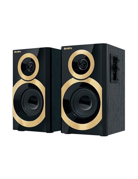 Компьютерные колонки 2.0 SVEN SPS-619, Черный/Золотой
