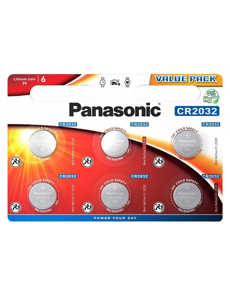 Baterii rotunde Panasonic CR-2032EL, CR2032, 6buc.