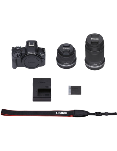 Aparat Foto Mirrorless Canon n EOS R50 Black & RF-S 18-45mm f/4.5-6.3 IS STM & RF-S 55-210mm f/5-7.1 IS STM KIT
