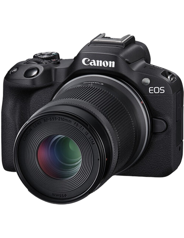 Беззеркальный фотоаппарат Canonn EOS R50 Black & RF-S 18-45mm f/4.5-6.3 IS STM & RF-S 55-210mm f/5-7.1 IS STM KIT
