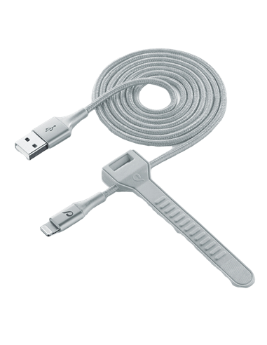 Кабель для зарядки и синхронизации Cellularline Satellite MFI, USB Type-A/Lightning, 1м, Серебристый