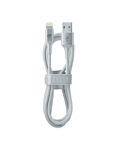 Кабель для зарядки и синхронизации Cellularline Satellite MFI, USB Type-A/Lightning, 1м, Серебристый